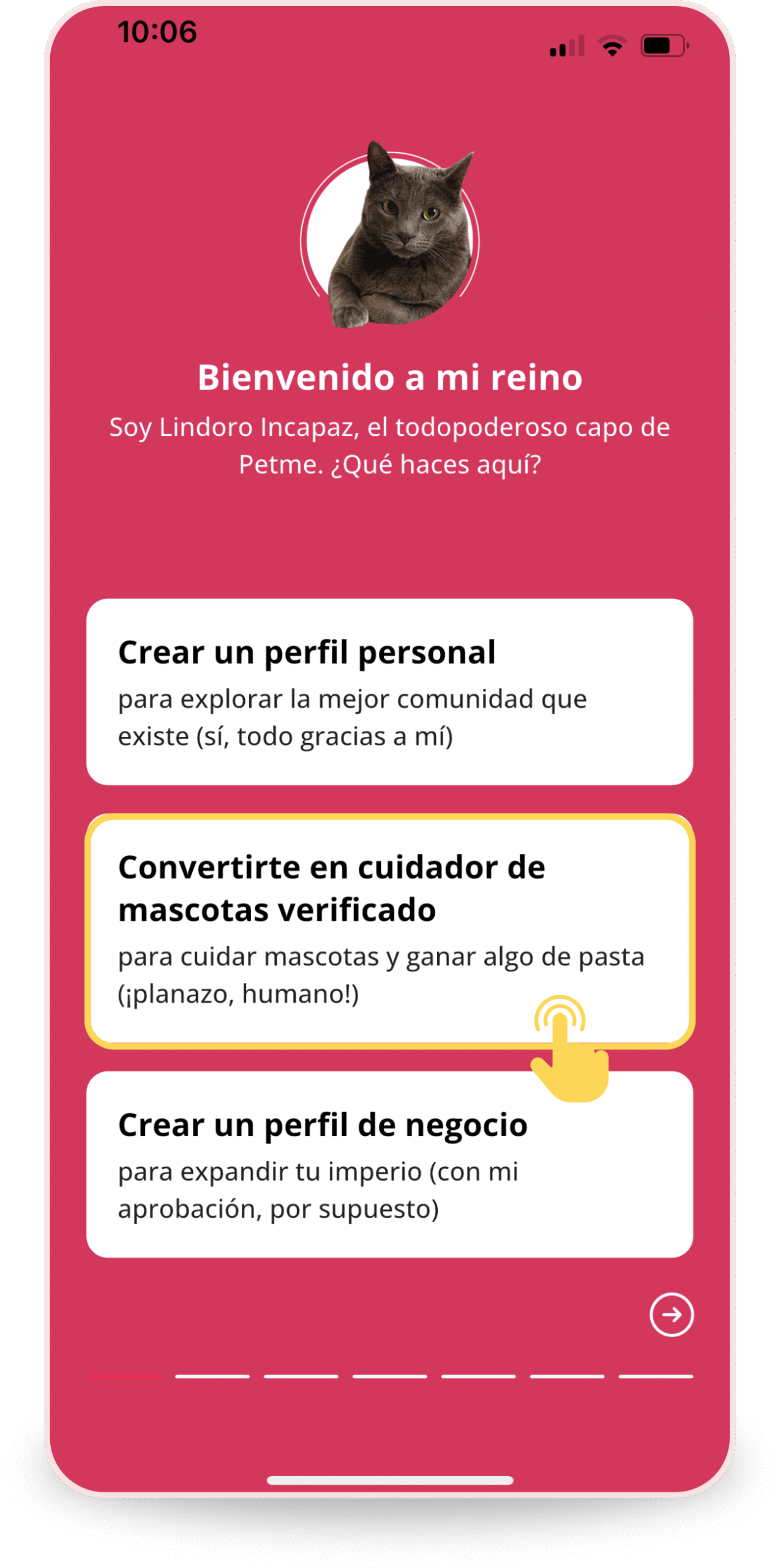Crea tu perfil de cuidador en Petme